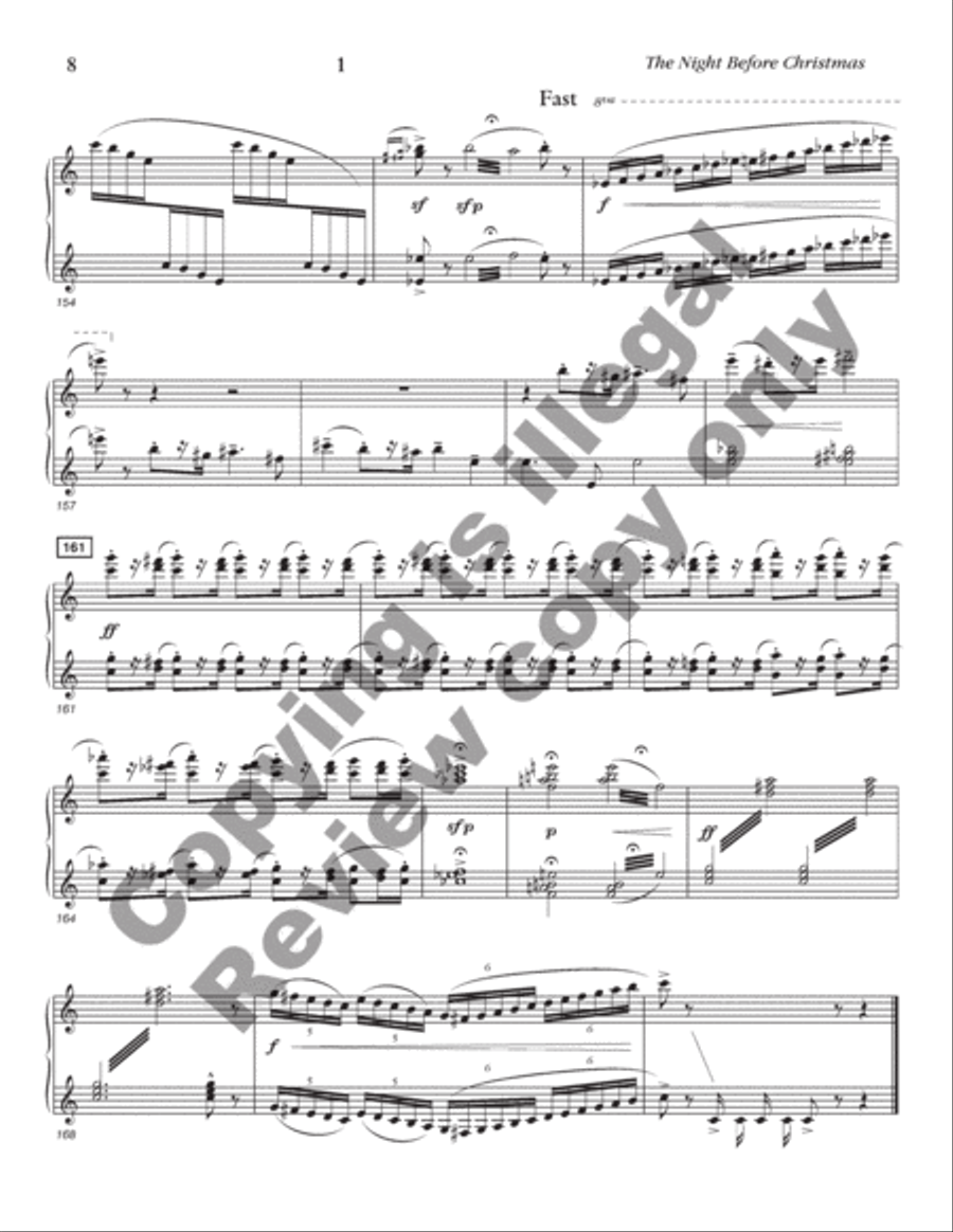 The Night Before Christmas Harp scores gallery preview page 6