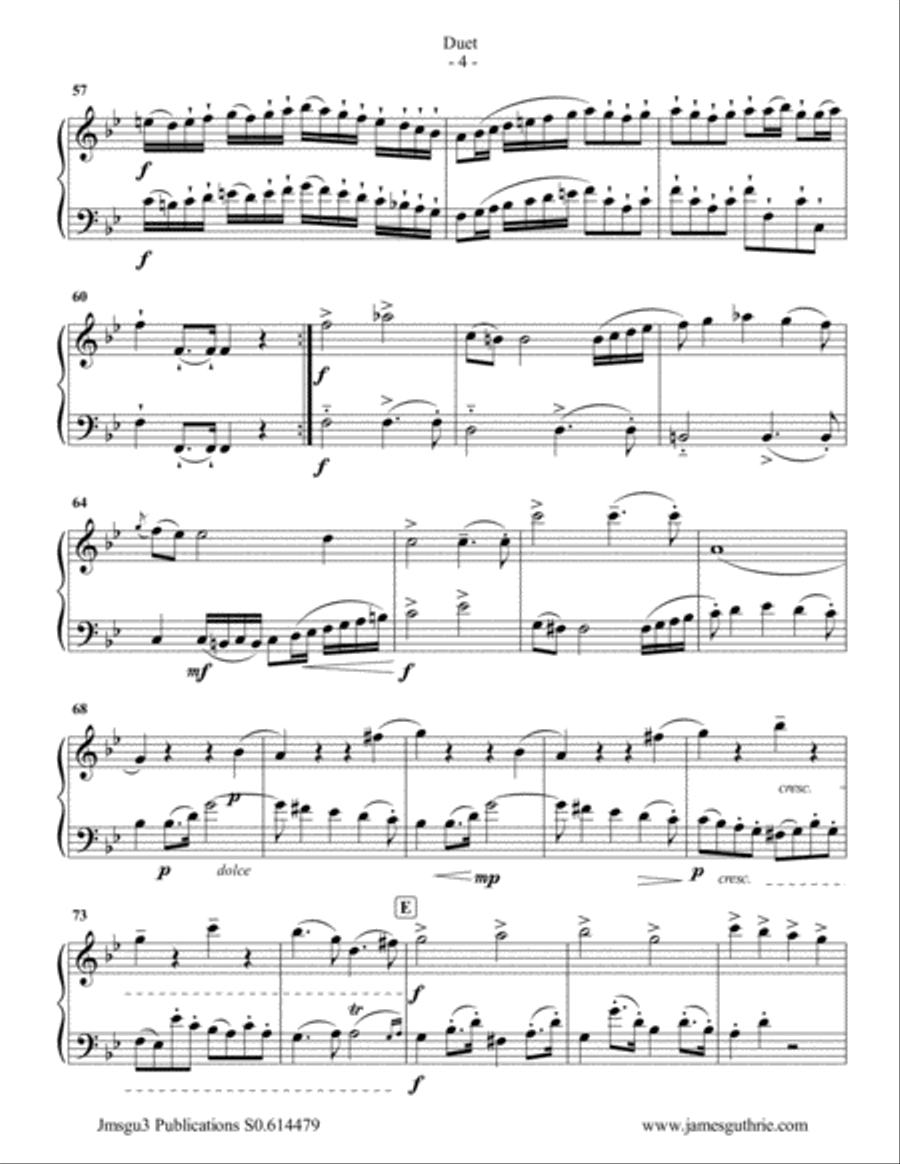 Beethoven: Duet WoO 27 No. 3 for Oboe & Bassoon Woodwind Duet scores gallery preview page 4
