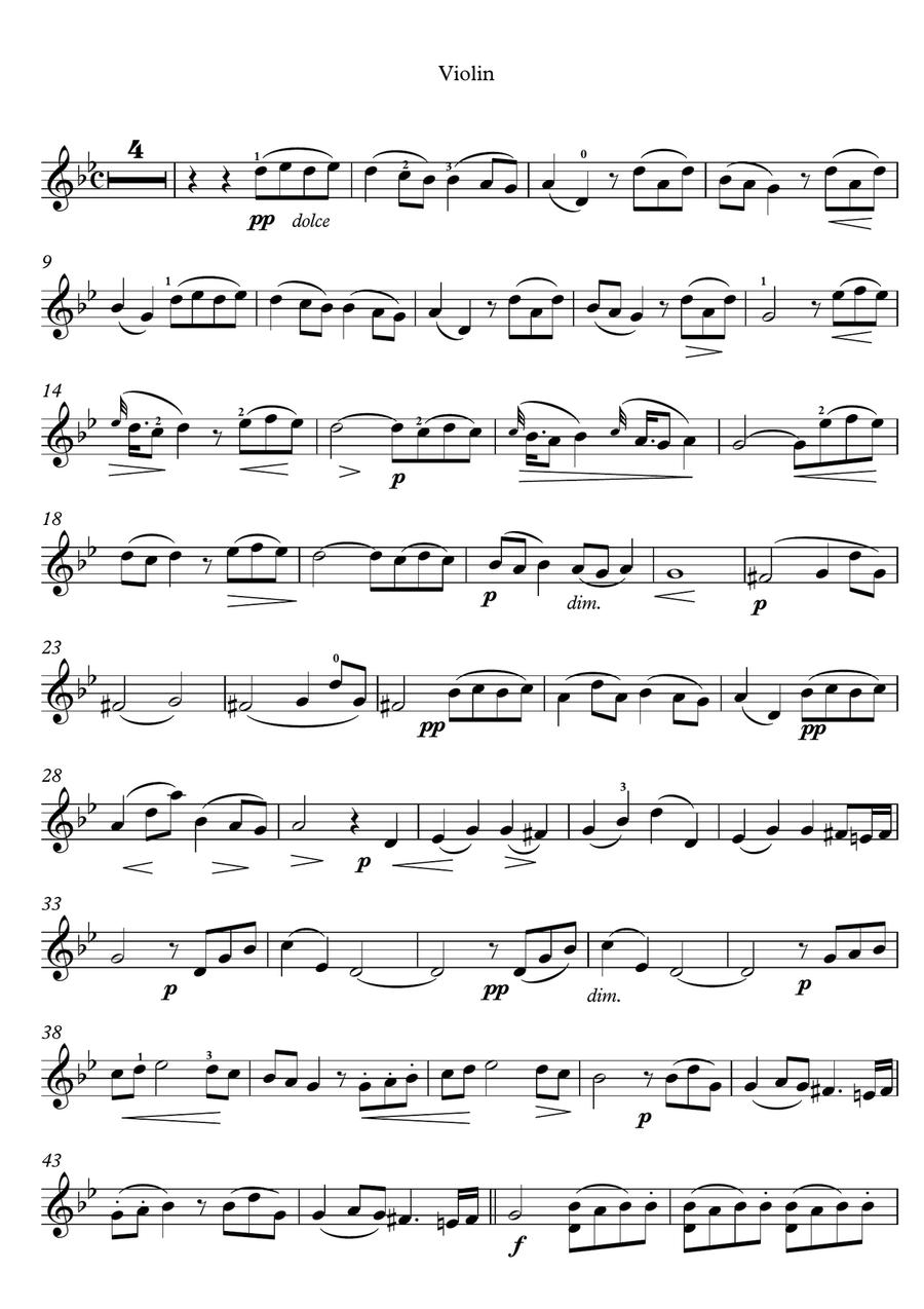 Romanesca 16th century Violin Piano duet Violin scores gallery preview page 6