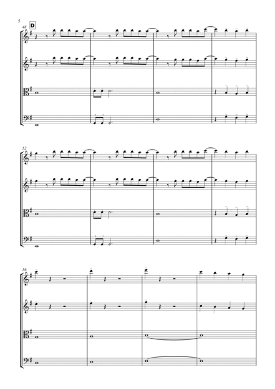 Bring Me To Life String Quartet scores gallery preview page 5