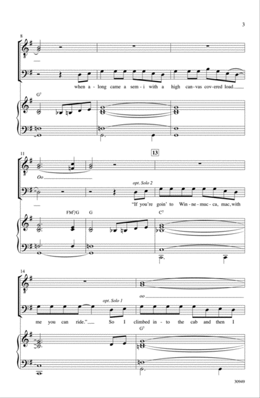 I've Been Everywhere Men's Choir scores gallery preview page 3