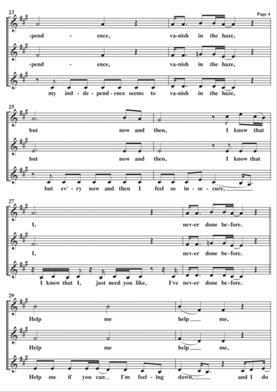 Help! Help! SSA scores gallery preview page 4