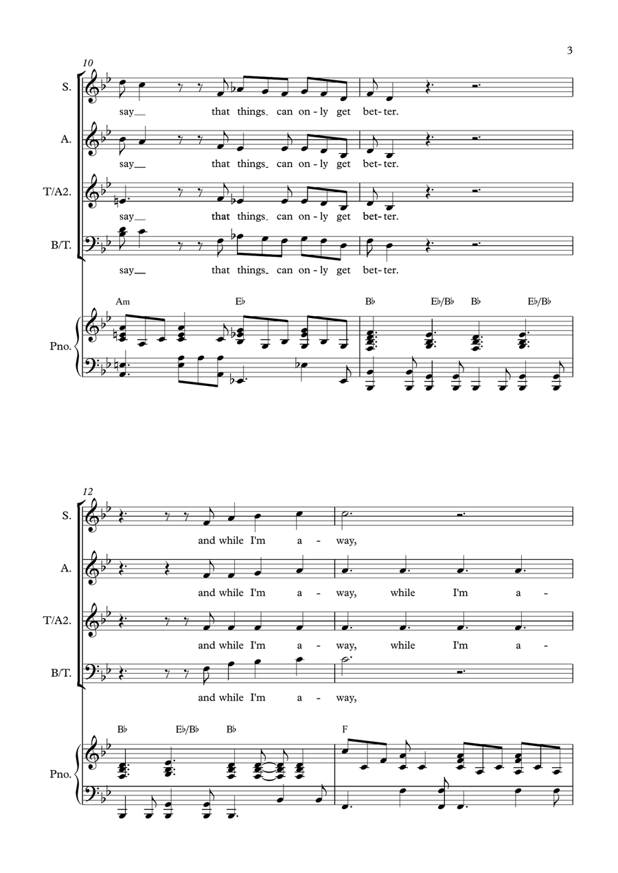I Guess That's Why They Call It The Blues Women's Choir scores gallery preview page 3