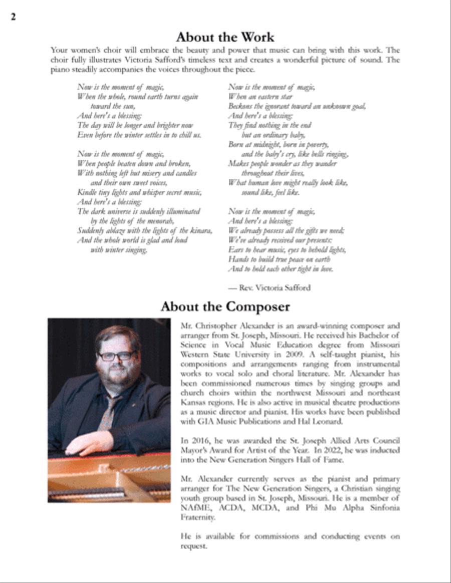 The Moment of Magic SSA scores gallery preview page 2