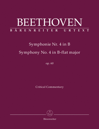Book cover for Symphony, No. 4 B flat major, Op. 60