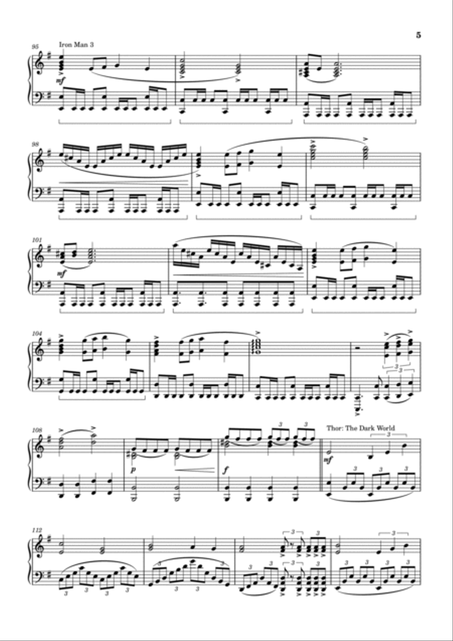 Marvel Studios Fanfare Marvel Studios Fanfare Piano Method scores gallery preview page 5