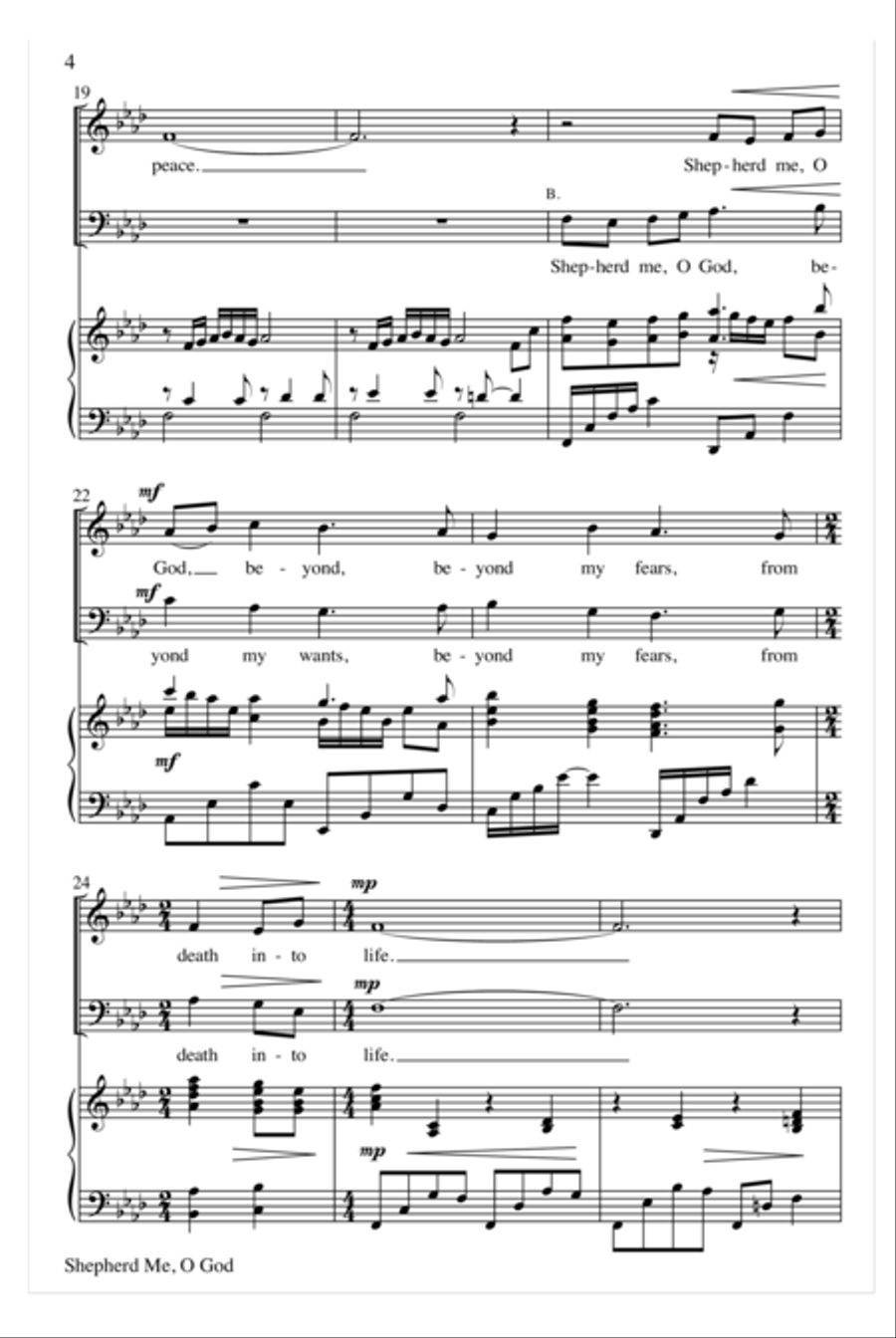 Shepherd Me, O God Shepherd Me, O God 3-Part scores gallery preview page 4