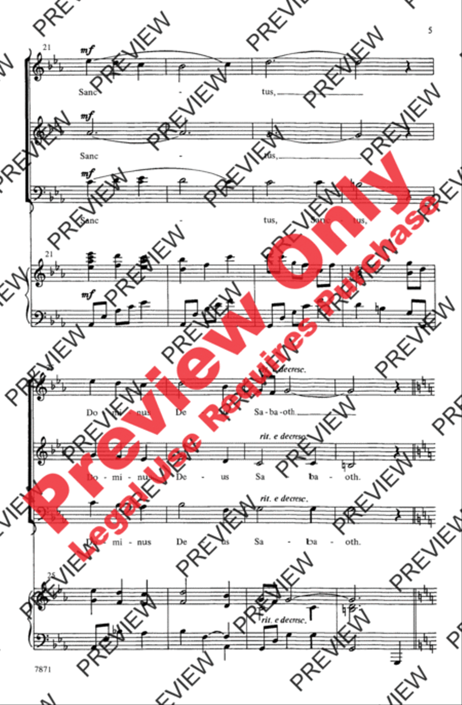 Sanctus Sanctus 3-Part scores gallery preview page 5
