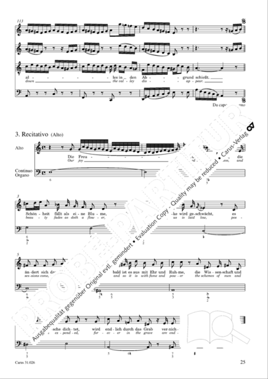 Ah, how fleeting, ah, how futile (Ach wie fluchtig, ach wie nichtig) 4-Part scores gallery preview page 26