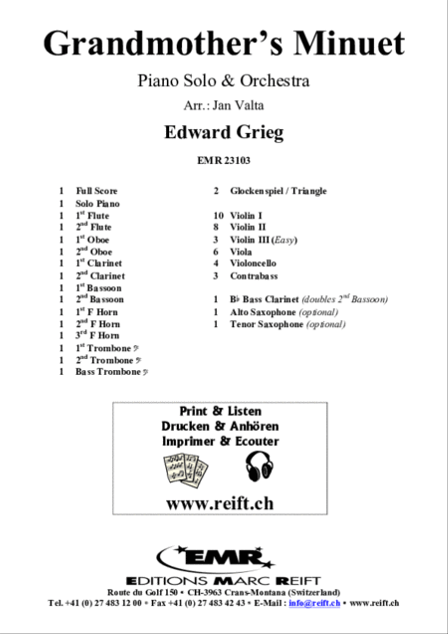 Grandmother's Minuet Orchestra scores gallery preview page 2