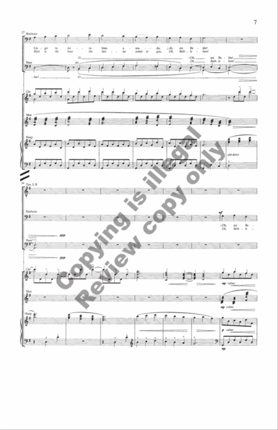 Carols and Lullabies (Full Score) Choir scores gallery preview page 5
