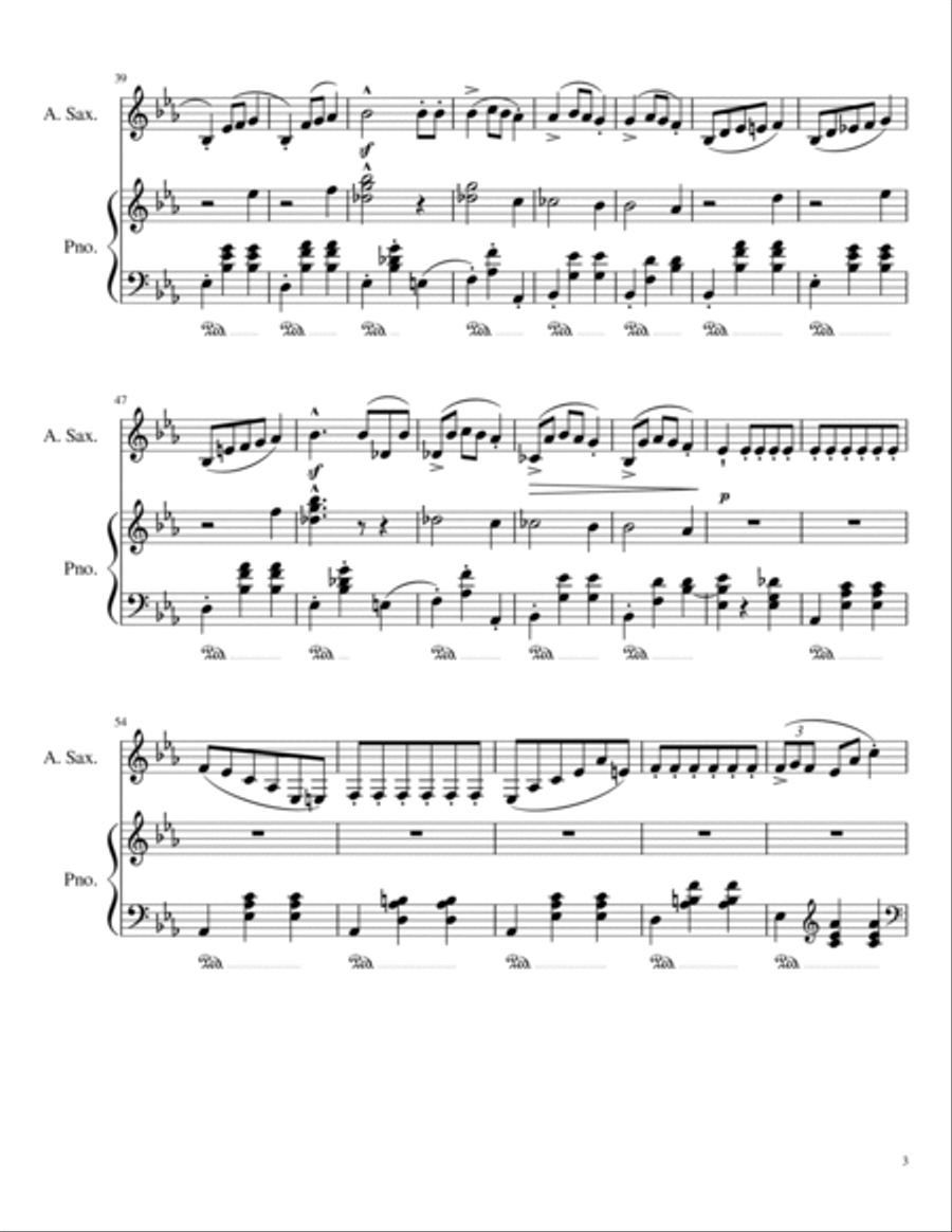 Waltz in Eb Major Op. 18 (Grande Valse Brilliante) Alto Saxophone scores gallery preview page 3