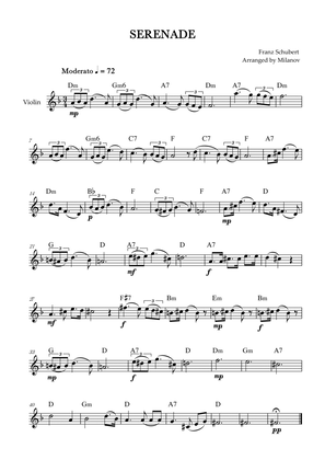 Serenade | Schubert | Violin | Chords