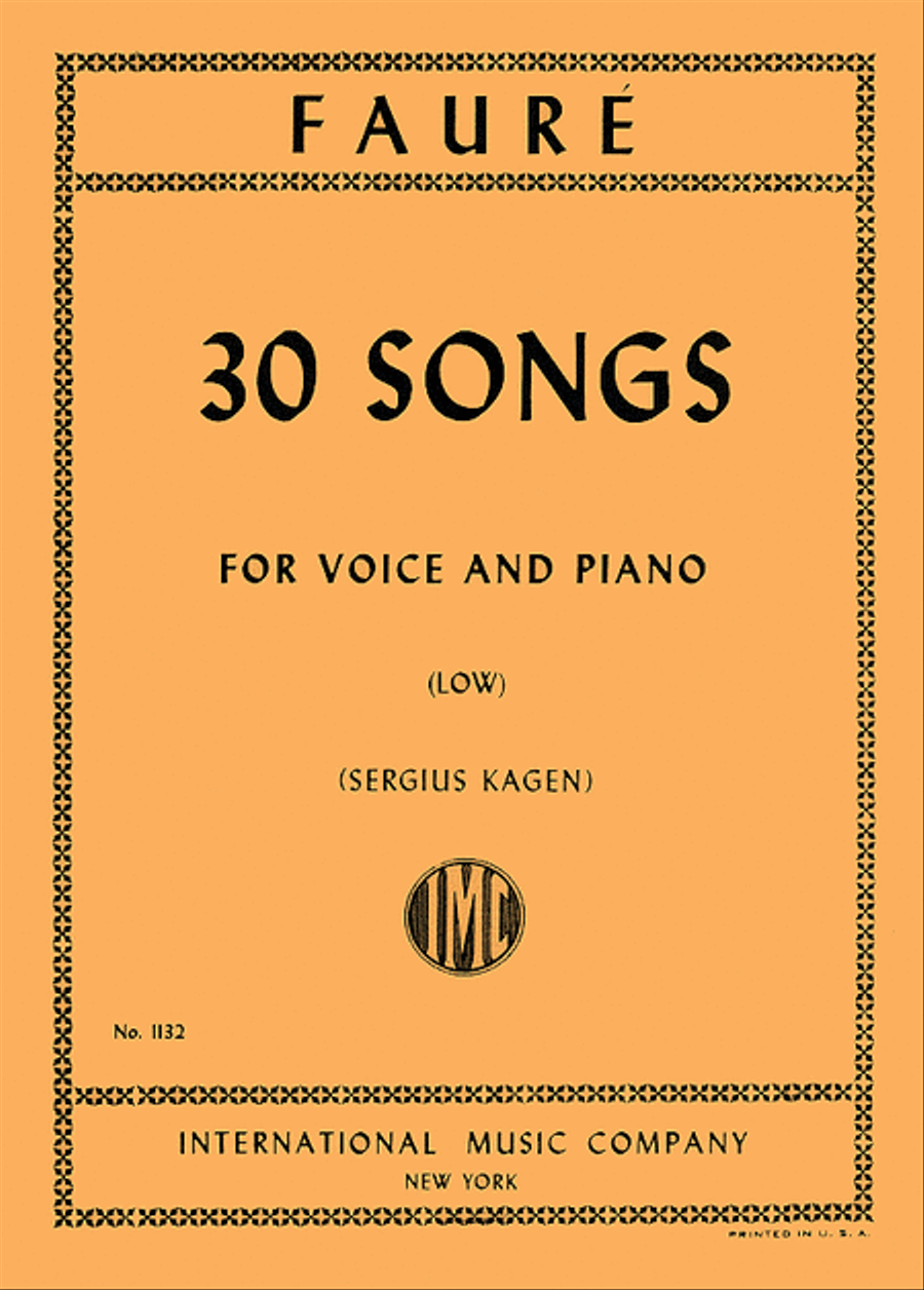 30 Songs - Low: (F. & E.) Low Voice scores gallery preview page 1