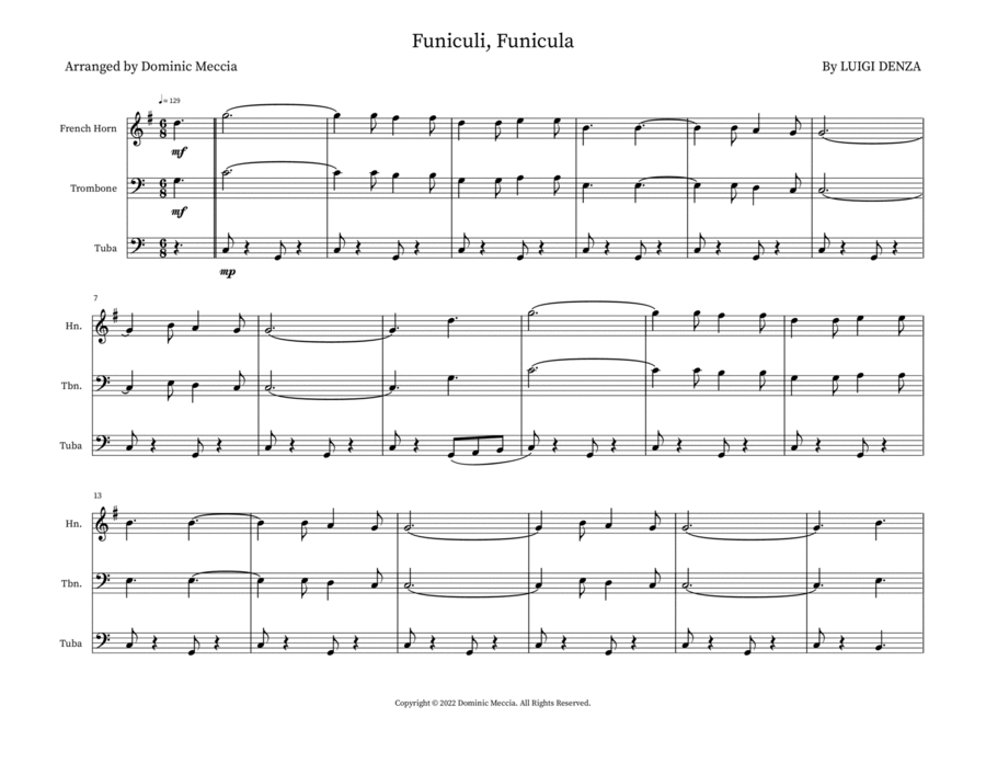 Funiculi, Funicula Small Ensemble scores gallery preview page 1