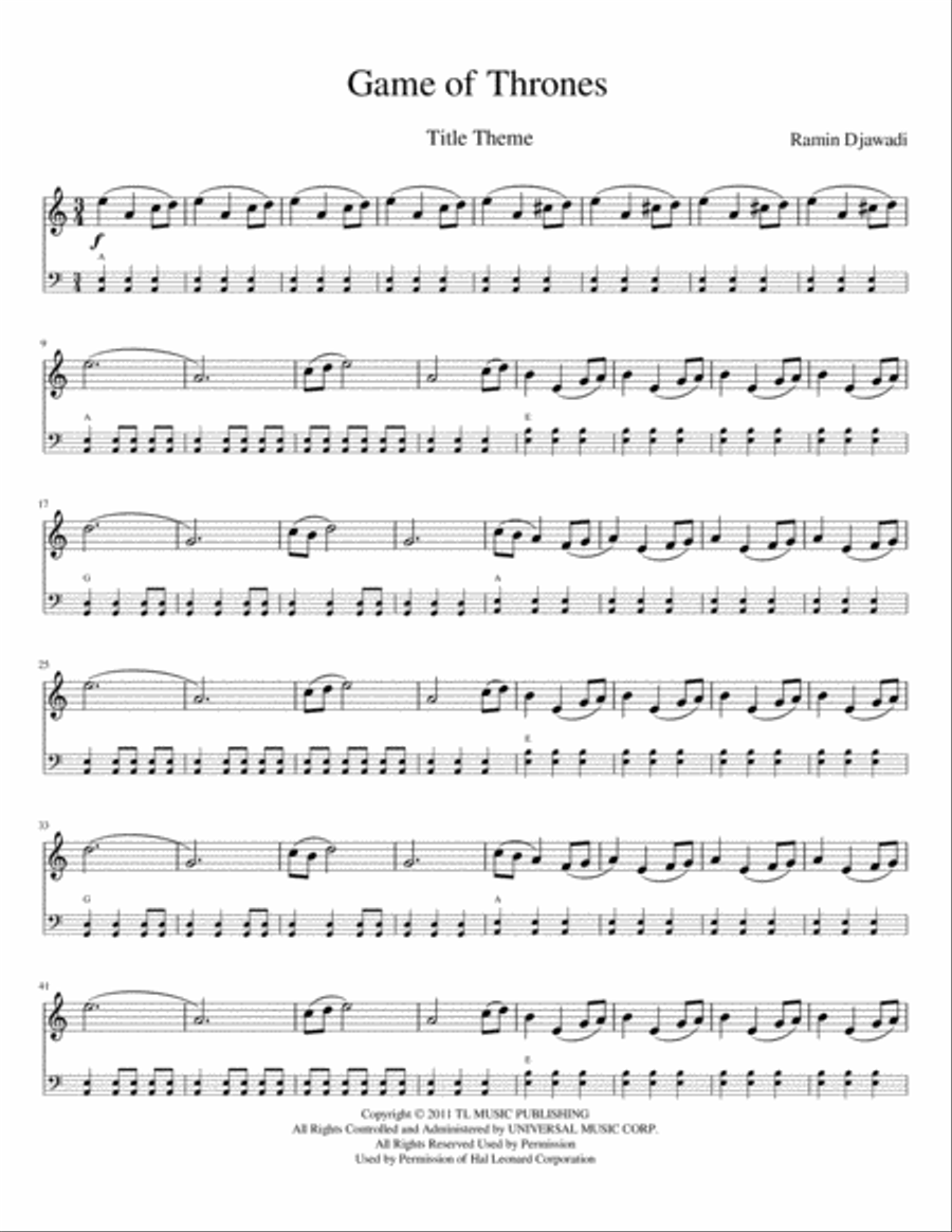 Game Of Thrones Flute Solo scores gallery preview page 2