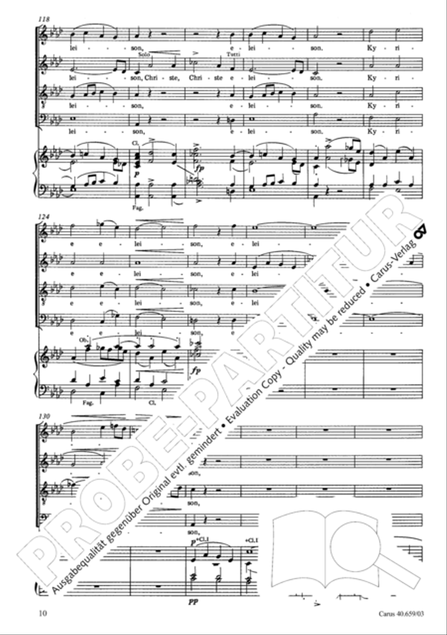 Mass in A flat major (Messe in As) 4-Part scores gallery preview page 11
