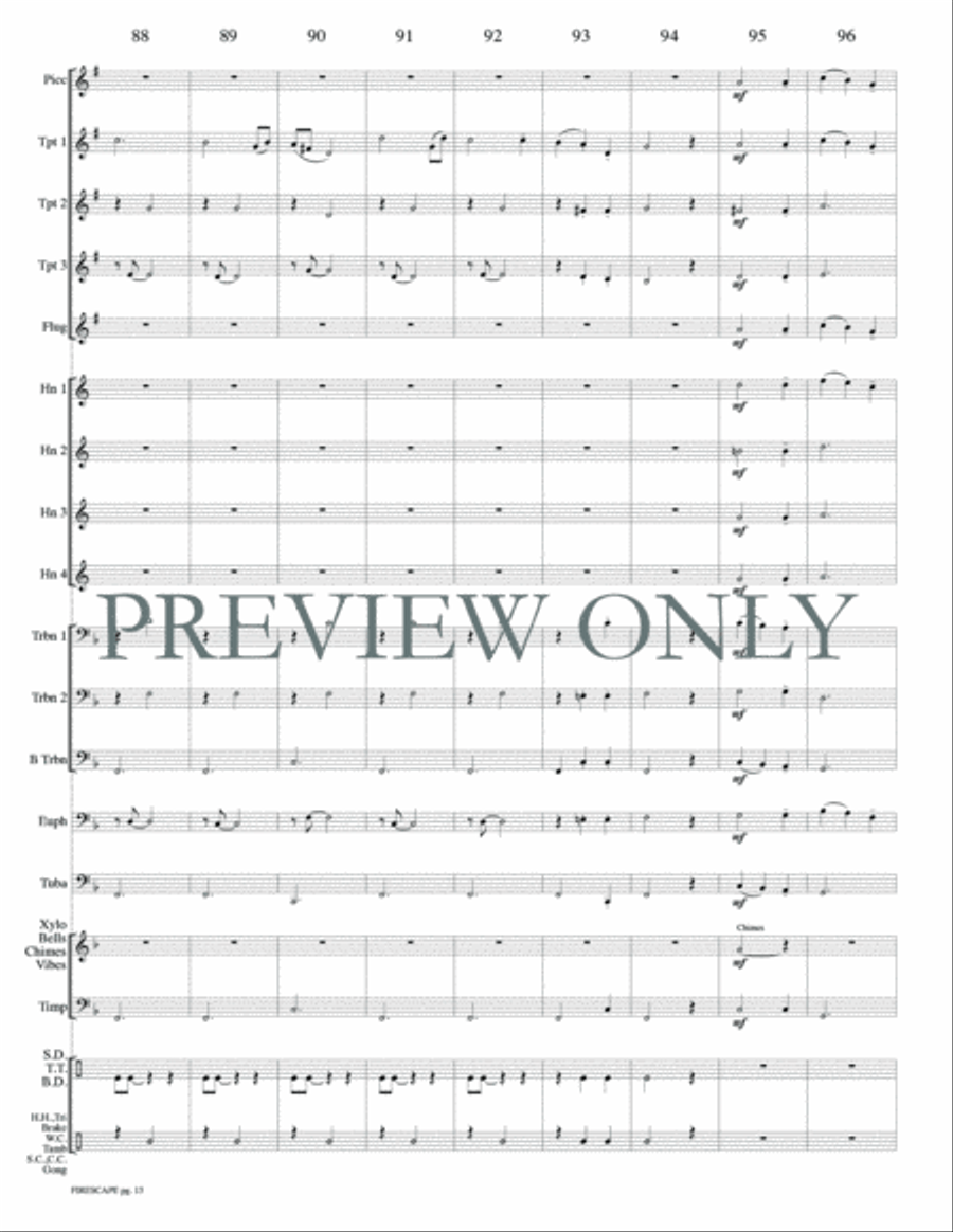 Firescape Small Ensemble scores gallery preview page 15