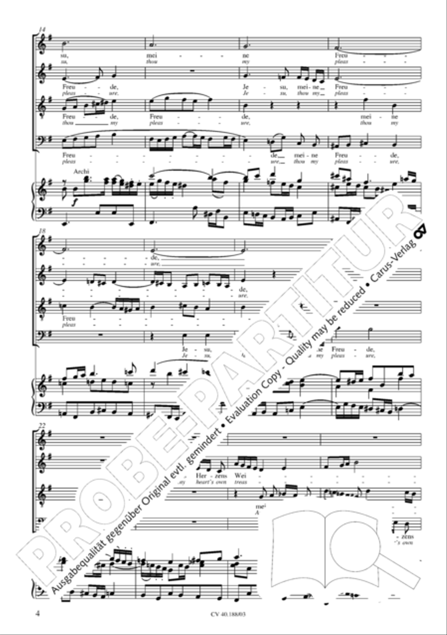 Jesu, thou my pleasure 4-Part scores gallery preview page 5