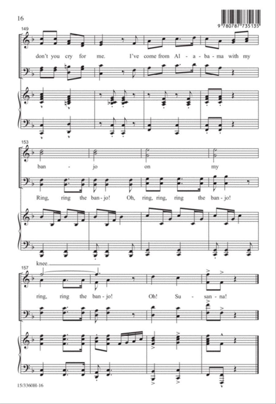 My Banjo on My Knee My Banjo on My Knee 4-Part scores gallery preview page 16