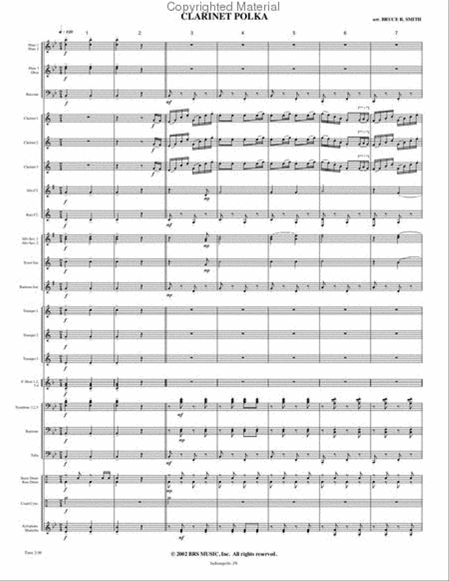 Clarinet Polka Concert Band scores gallery preview page 3