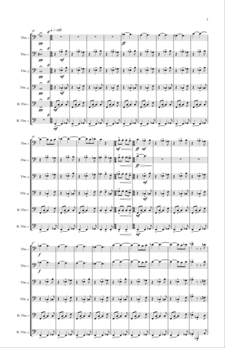 The Gates Flew Open The Gates Flew Open Brass Ensemble scores gallery preview page 3