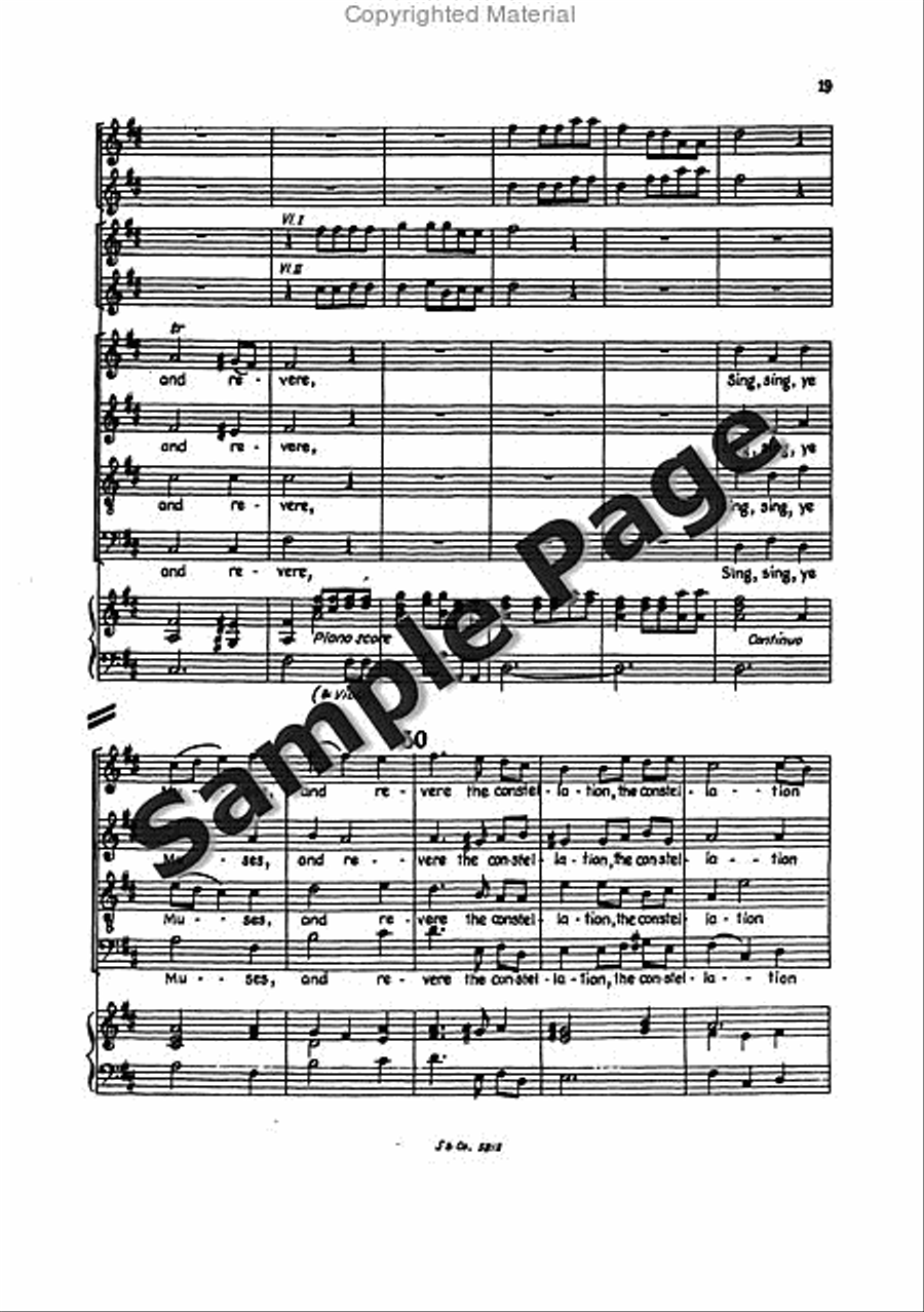 Blow Marriage Ode Full Score Mixed Choir scores gallery preview page 22