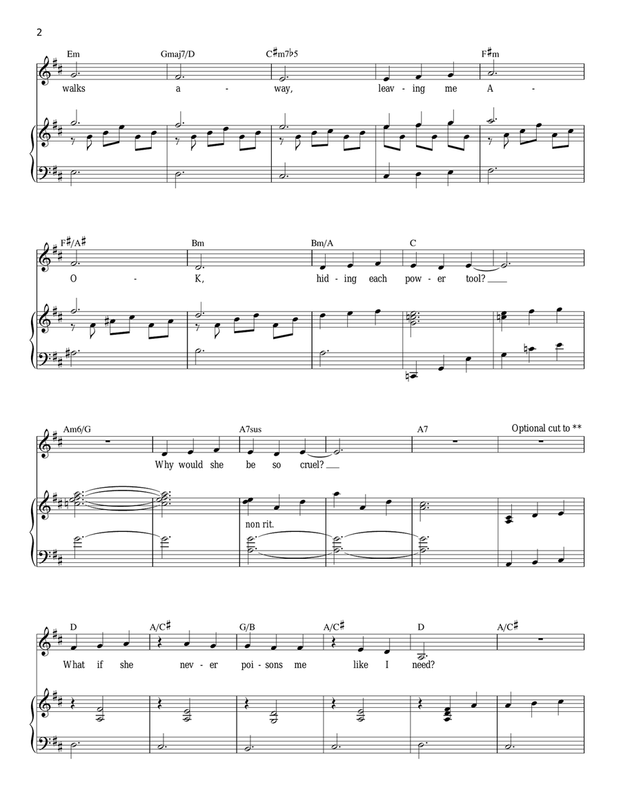 What If What If Piano, Vocal scores gallery preview page 2