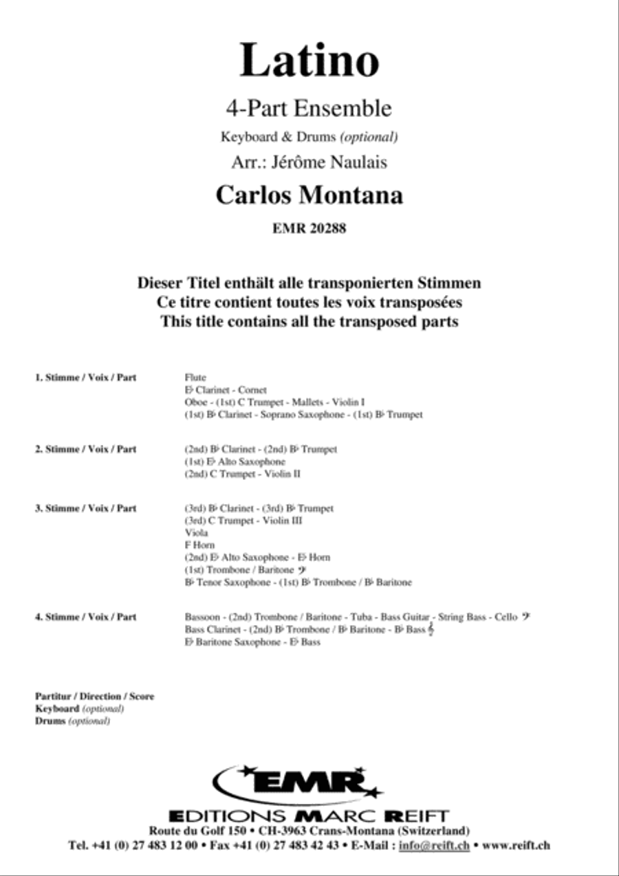 Latino Concert Band scores gallery preview page 2