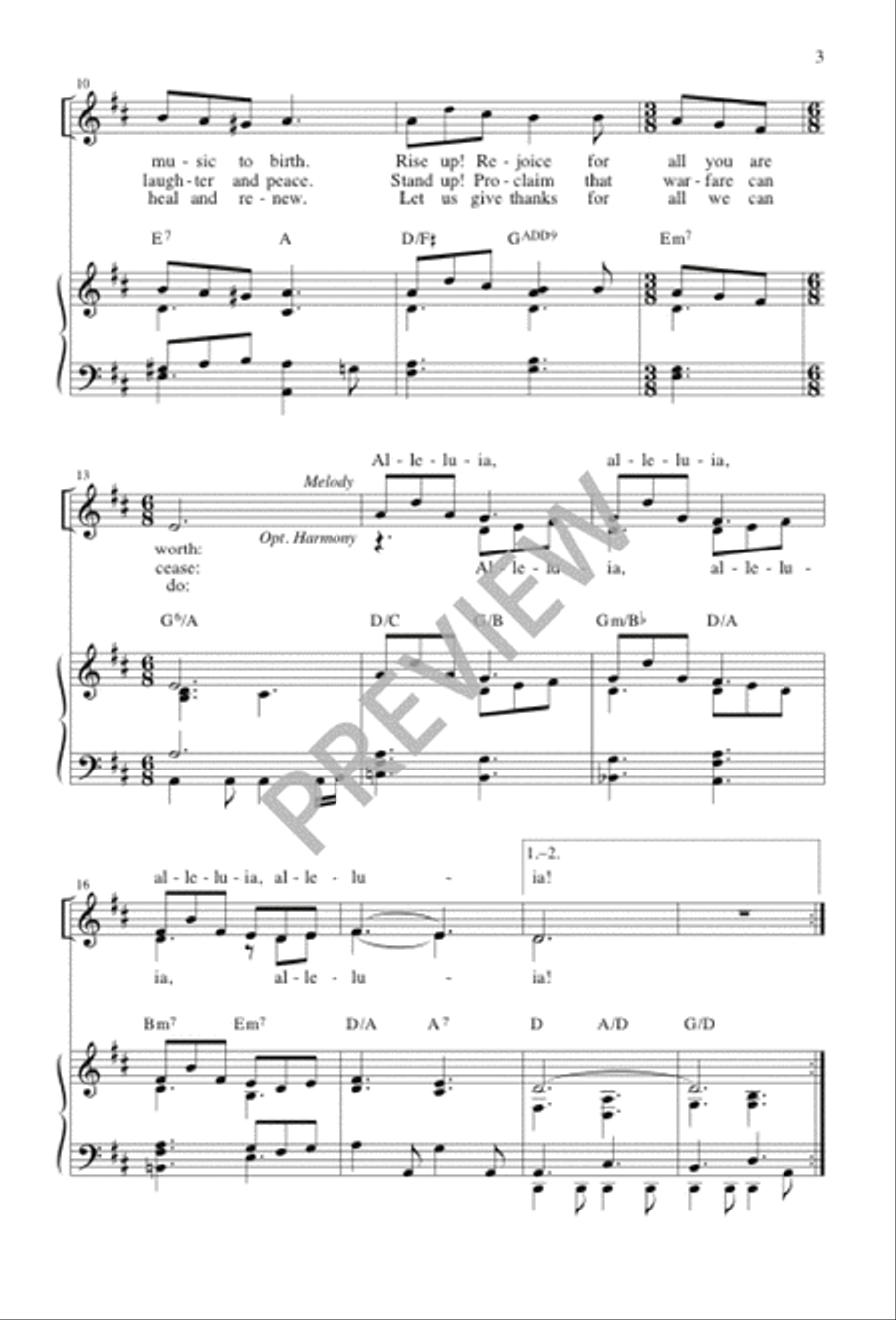 Sing with All the Children of Earth Unison Choir scores gallery preview page 4