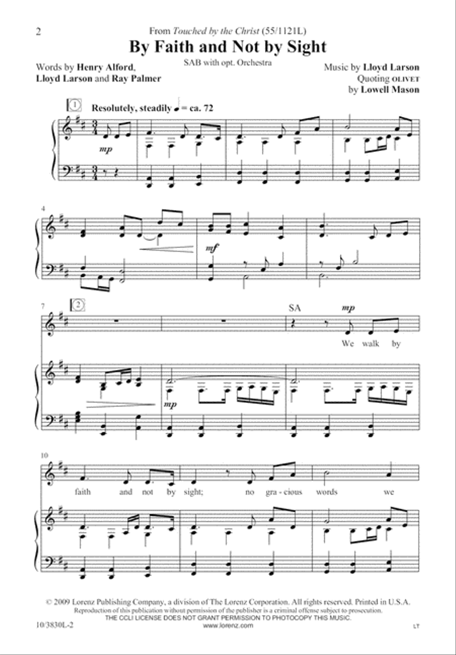By Faith and Not by Sight 3-Part scores gallery preview page 3