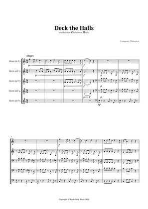 Deck the Halls by Oliphant for French Horn Quintet