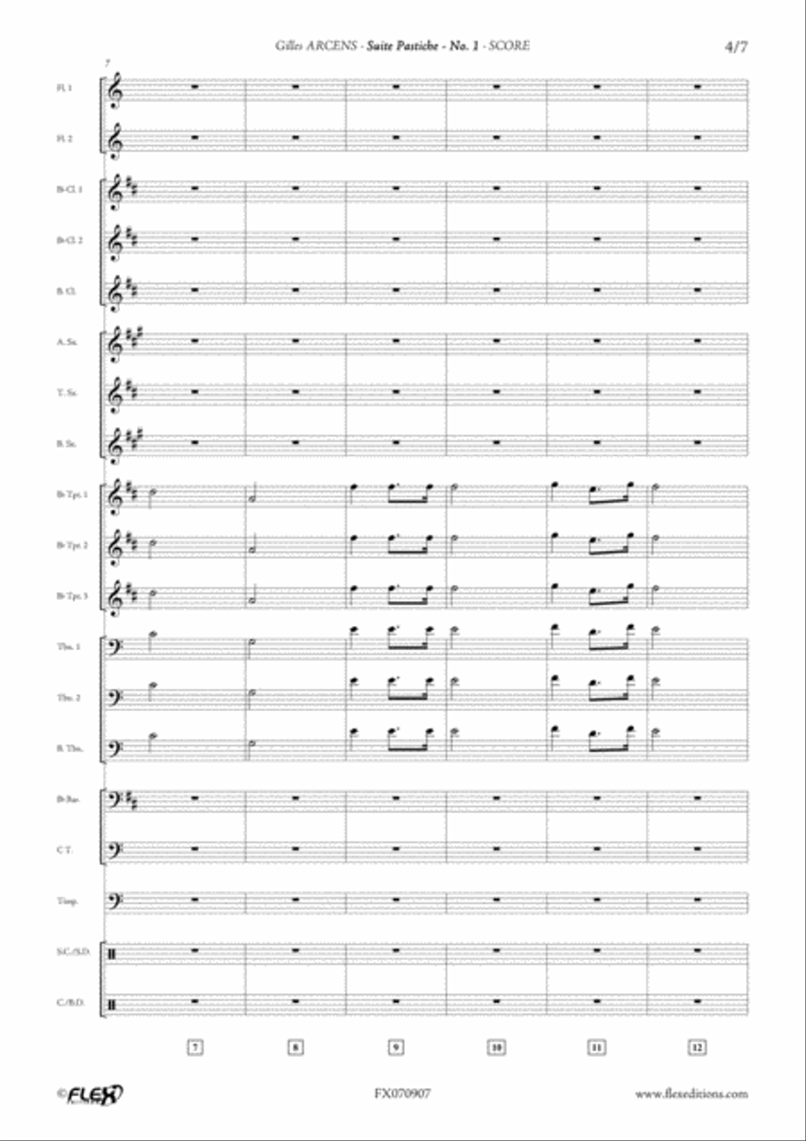 Suite Pastiche: No. 1 Concert Band scores gallery preview page 4