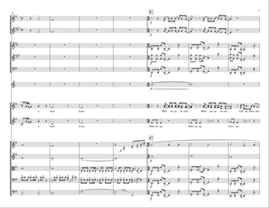Bring Me To Life Large Ensemble scores gallery preview page 3
