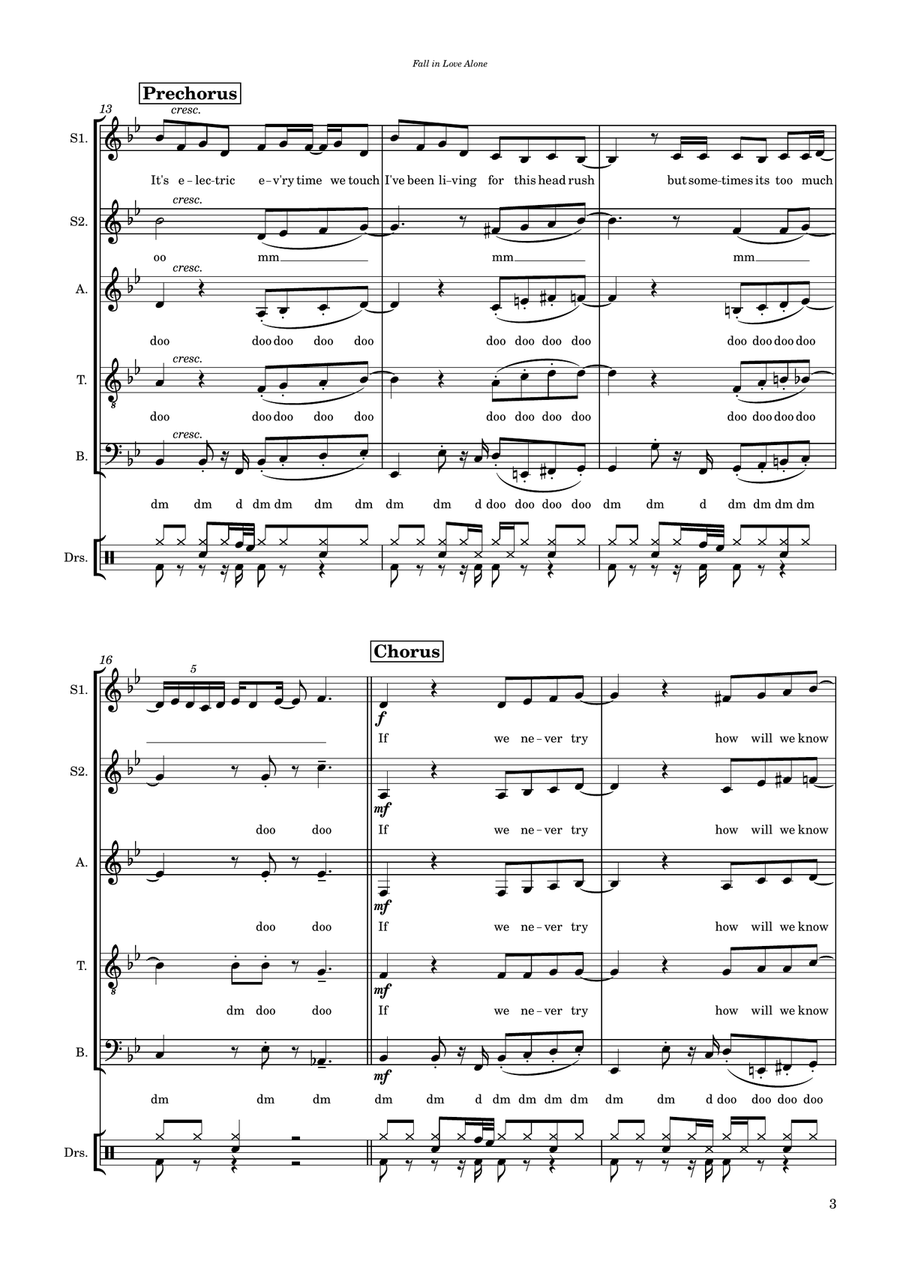 Fall In Love Alone Divisi scores gallery preview page 3