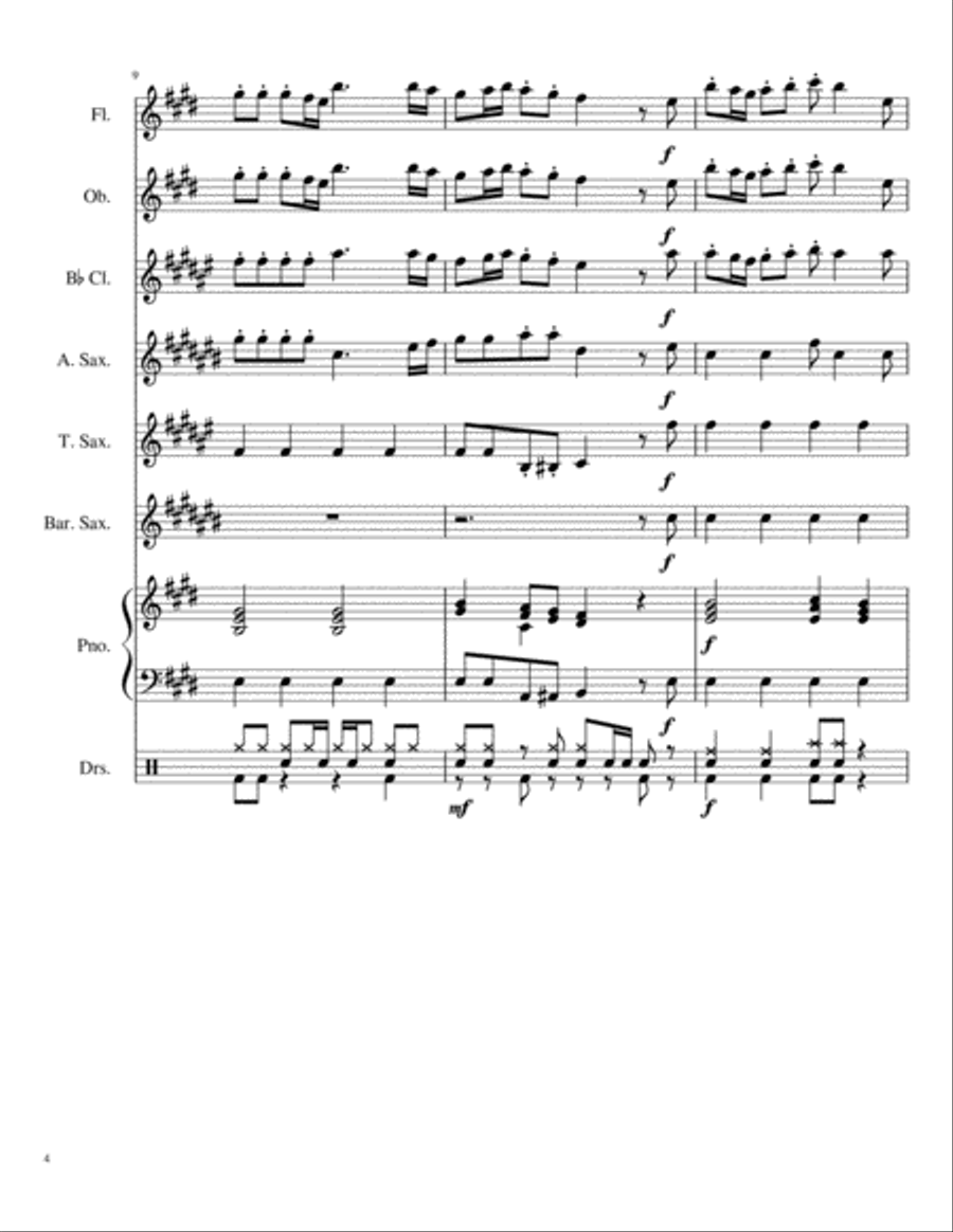 Four Seasons Medley Large Ensemble scores gallery preview page 4