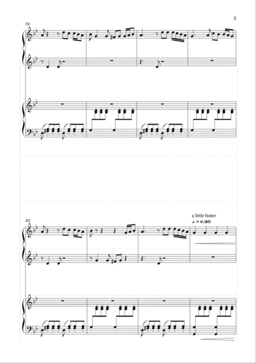 Reel. An Easy Piano Duet for 4 hands 1 Piano Piano Method scores gallery preview page 4
