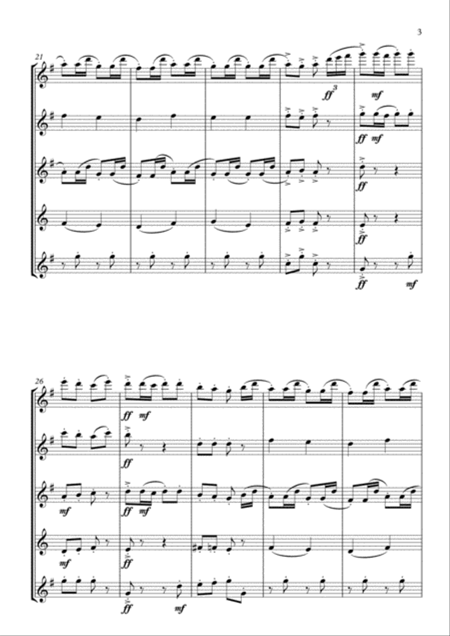 "Trepak" from The Nutcracker arranged for Flute Quintet image number null