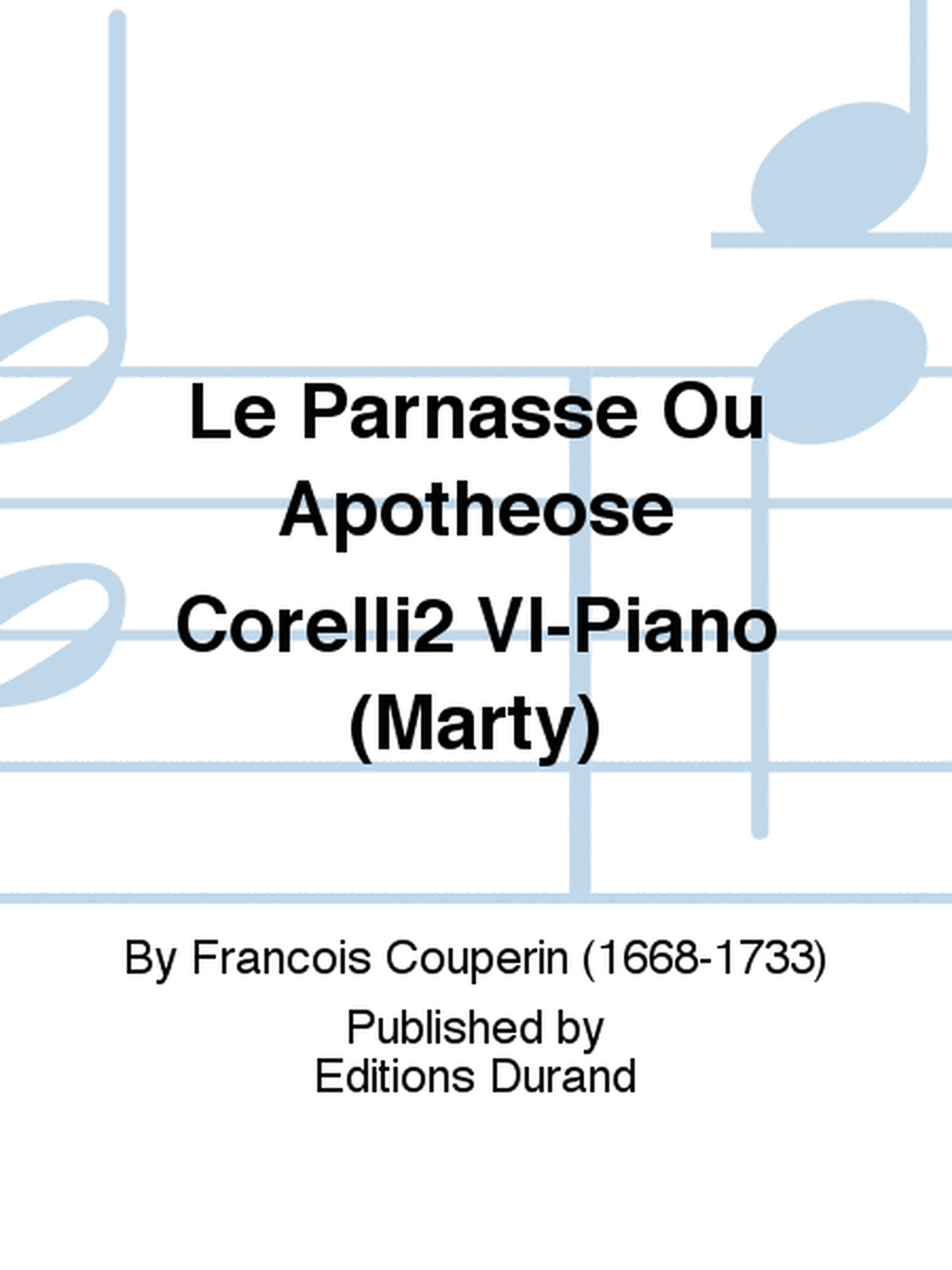 Le Parnasse Ou Apotheose Corelli2 Vl-Piano (Marty)