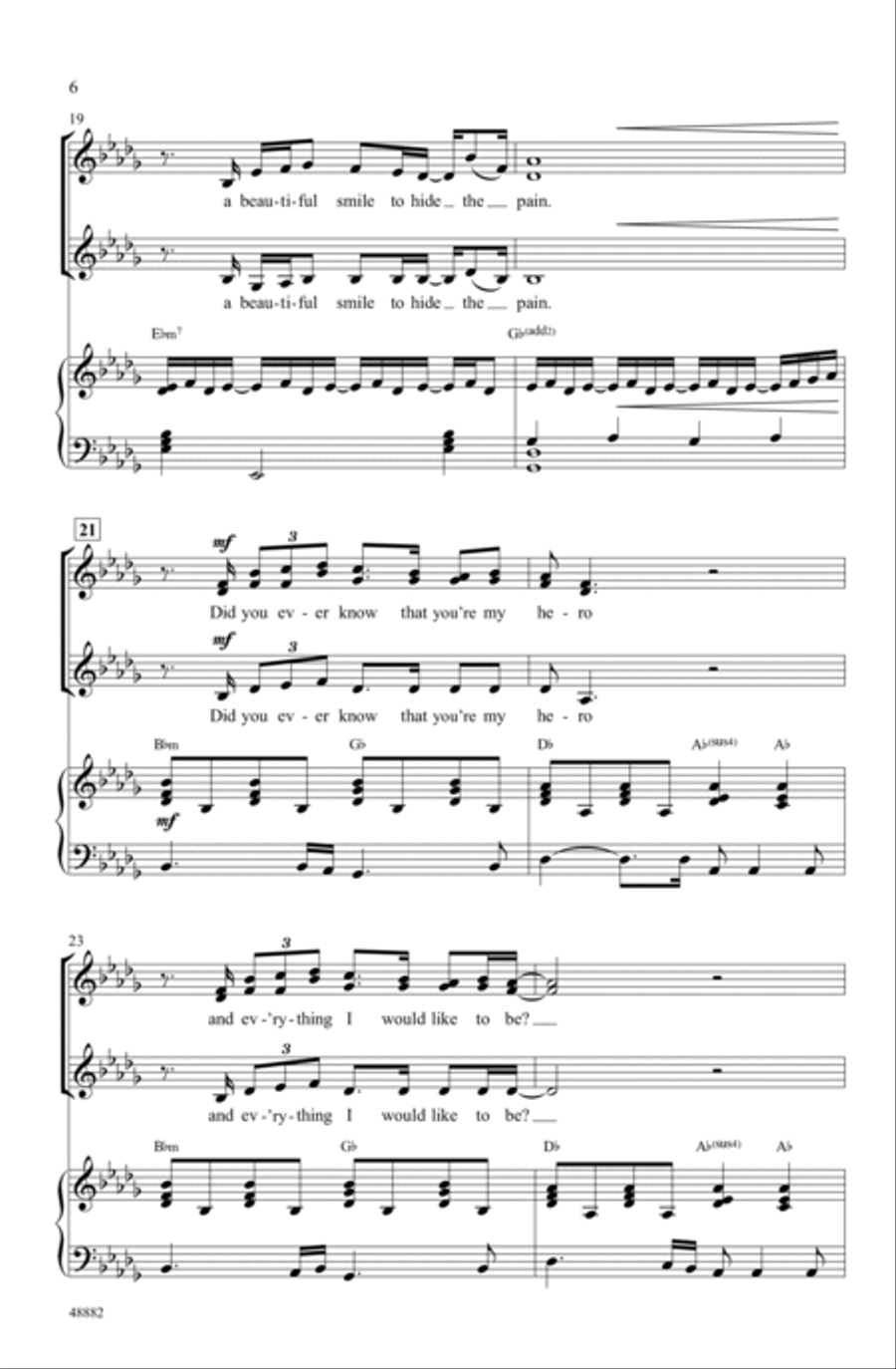 The Wind Beneath My Wings Choir scores gallery preview page 4