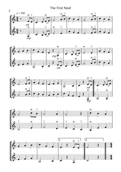 8 Christmas Duets for Violin by Traditional String Duet - Digital Sheet Music