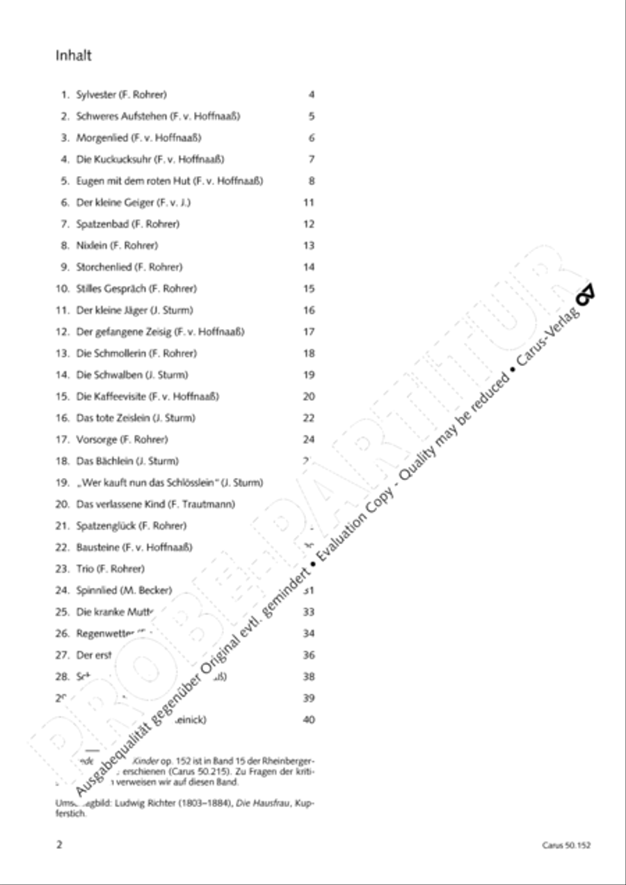 Liederbuch fur Kinder op. 152 Choir scores gallery preview page 3