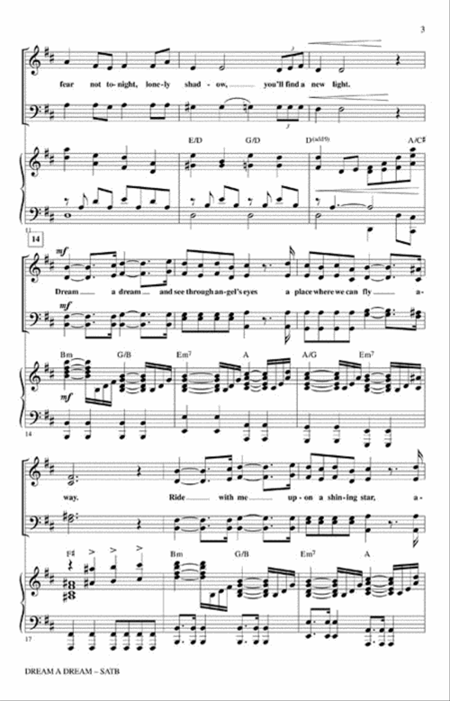 Dream a Dream 4-Part scores gallery preview page 3