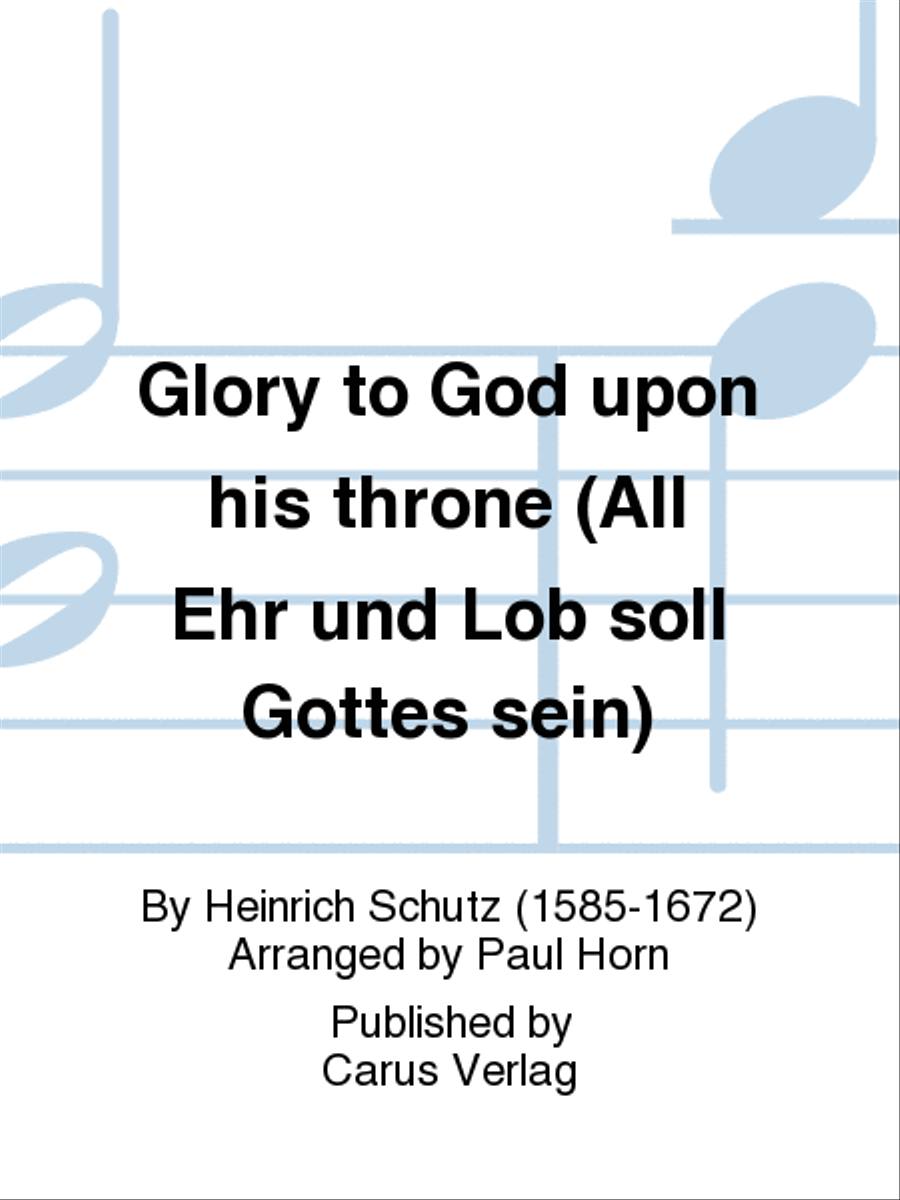 Glory to God upon his throne (All Ehr und Lob soll Gottes sein) Organ scores gallery preview page 1