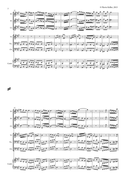 Aria "Buß und Reu" (Matthäus-Passion). Transcription for chamber ensemble. image number null