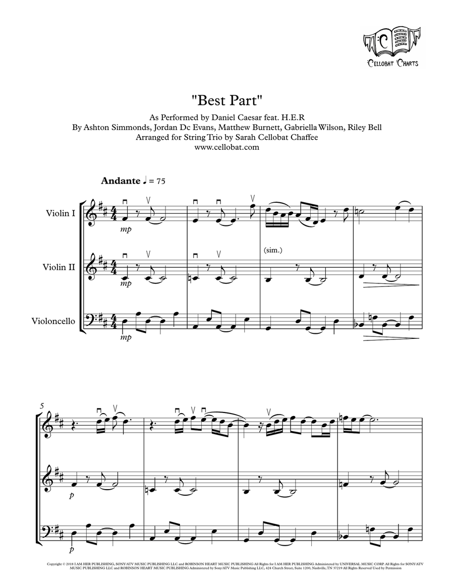 Best Part String Trio scores gallery preview page 1