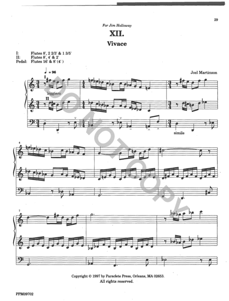 Twelve Organ Trios