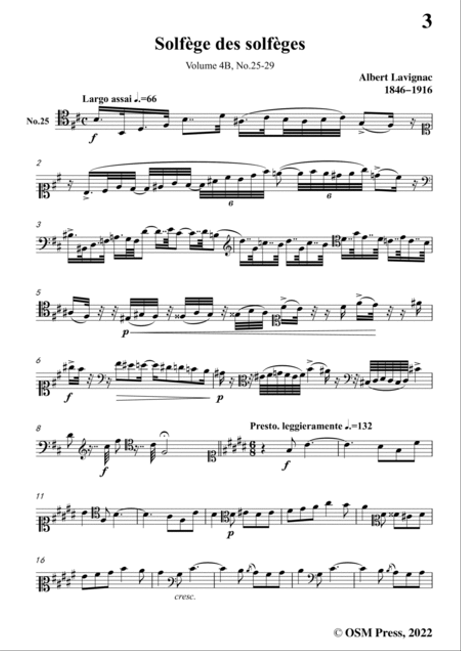 Lavignac-Solfege des solfeges,Volum 4B No.25-29,for Voice Medium Voice scores gallery preview page 3