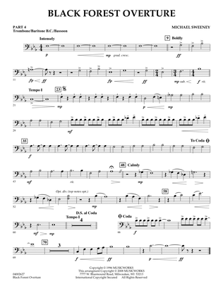 Book cover for Black Forest Overture - Pt.4 - Trombone/Bar. B.C./Bsn.