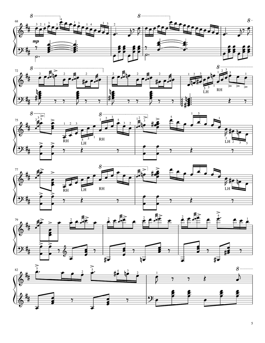La Campanella - Rondo à la Clochette - For Piano Solo (Advanced) Piano Solo scores gallery preview page 5